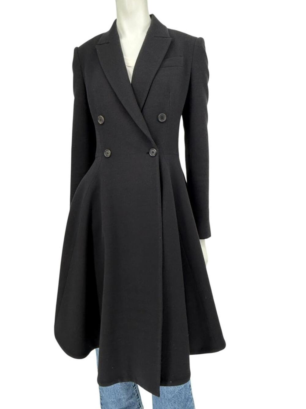 Givenchy Black Wool Coat – Size S / US 6 / FR 38